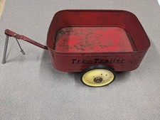 TRIANG PEDAL CAR TRI-TRAILER RED ORIGINAL 1950s 1960s VINTAGE TRACTOR JEEP