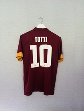 Roma Home Football Shirt 2014/15 Totti Medium Original Soccer Jersey Calcio