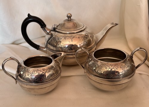 Vintage silver plate engraved - vintage,