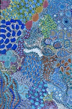 Karen Bird Ngale. Highly collectable Aboriginal art. Inc,COA and Photo's