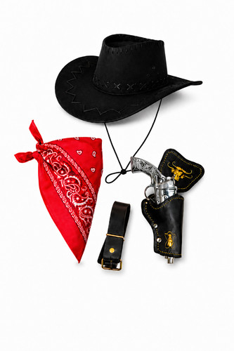 Black cowboy cowgirl - cowboy, gun