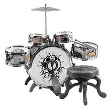 My First Drum Kit Play Set Drums Cymbal Musical Toy Instrument Pedal Stool Kids