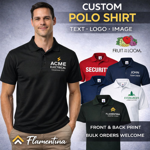 Personalised mens polo shirt - mens,