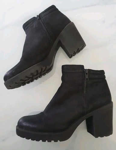 Vagabond black leather ankle - black,