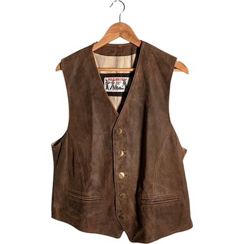 Paganini leather waistcoat - paganini,