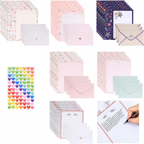 Writing paper and envelopes - and,