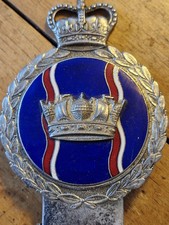 Vintage 50s 60s Royal Navy J.R.Gaunt Car Badge