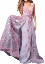 Jovani Embroidered Floral Gown