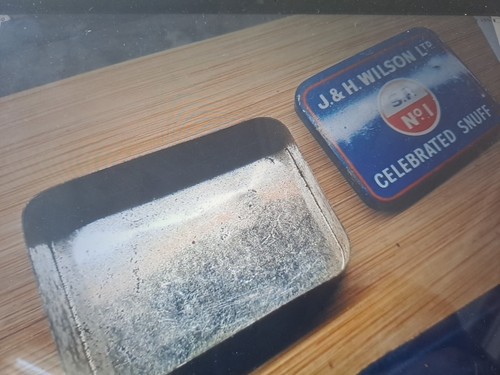 Vintage wilson snuff tin - j&h,