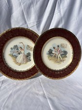 Weatherby Hanley England Royal Falcon Ware Decorated Plate Golden Ring 28cm