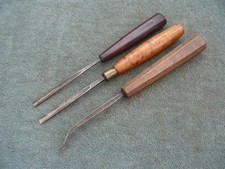 Three carving gouges/chisels by Addis, Howarth and Arthur.