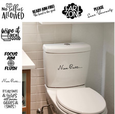 Toilet Sticker Bathroom Quote