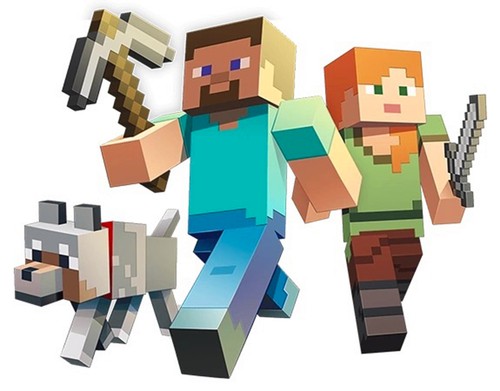 Minecraft character wall - minecraft,