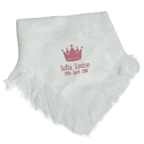 Personalised baby shawl large - shawl,