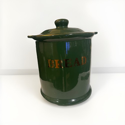 Large green and gold - bread, bin