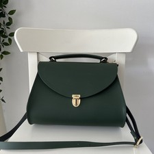 The Cambridge Satchel Company "The Poppy" Leather Crossbody Bag in Racing Green