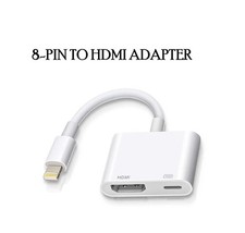 New APPLE 8 PIN TO TO HDMI DIGITAL AV TV ADAPTER CABLE IPAD IPHONE UK