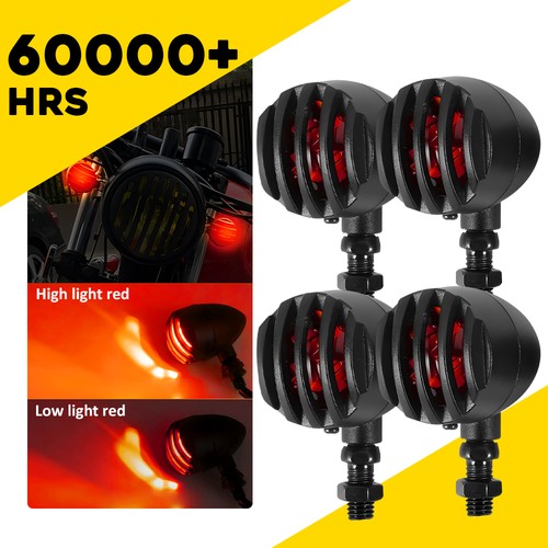 Motorcycle led bullet red 4pcs - bullet,