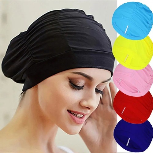Black swimming cap adult - black,
