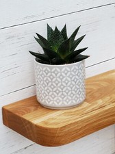 Solid OAK wood floating Mantel Radiator shelf with rounded edges with brackets