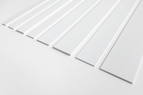 Flat bar white pvc trim - white,