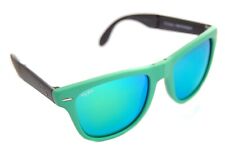 Ray-Ban FOLDING WAYFARER RB4105 6021/19 54mm Mens Sunglasses MATTE GREEN MIRROR