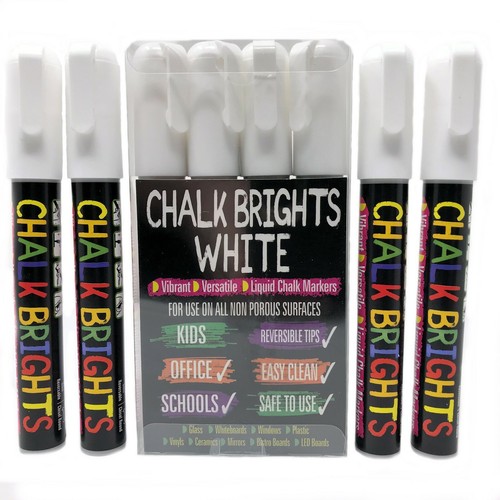 White liquid chalk pens - 4,