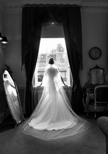 Ivory cathedral length wedding - cathedral,