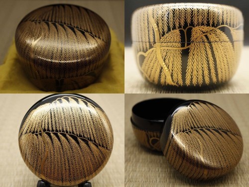 Japanese lacquered wooden tea - japanese,