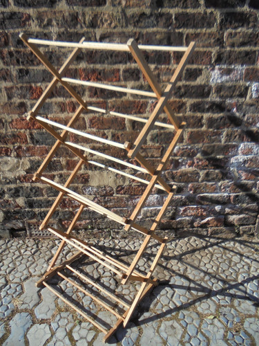 Vintage wooden folding - wooden, clothes