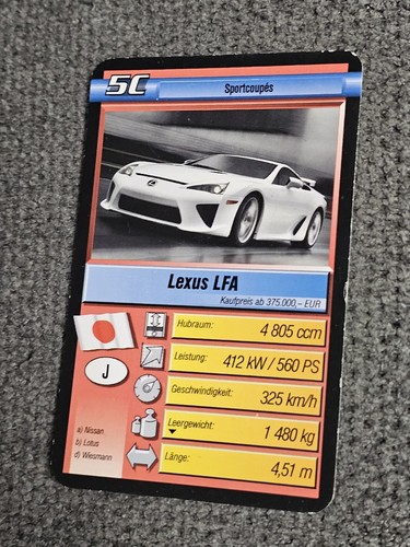 Lexus lfa single card - lexus,