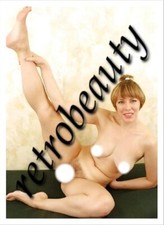 Q434 Redhead Girl Vintage 1980 Artistic Nude Photo Open Legs Hairy Saggy Tits