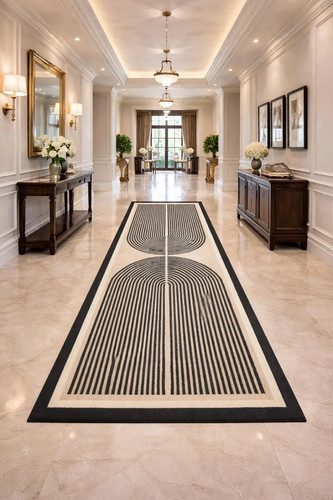 Hand tufted wool - tufted, hallway
