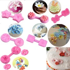 Silicone Petal Flower Mold Fondant Cake Chocolate Icing Mould Sugarcraft 5Pack