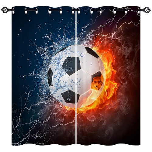 Football curtains thermal - football,