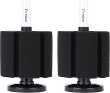 Powkoo 2 Pack Large Sponge Filters for Aquarium Corner Bio Sponge Filter Quiet 