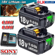 2X 8.0Ah For Makita BL1860