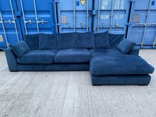 DFS Blue Corner Sofa Chaise