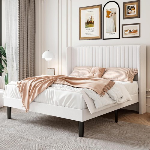 Queen size velvet bed - size, frame