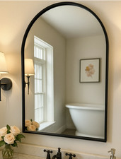 Metal Black Wall Mirror Large