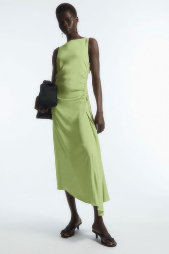 Cos asymmetric gathered satin - asymmetric,