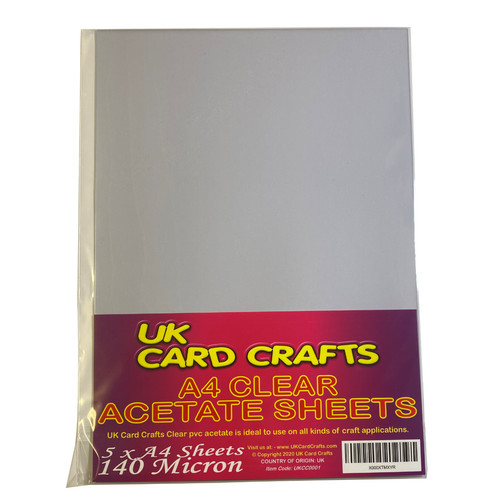 Clear acetate 5 sheets - a4,