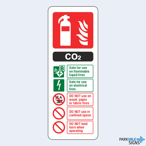 Co2 fire extinguisher sign - extinguisher,
