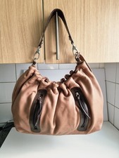 FENN WRIGHT MANSON STUDIO WOMENS BEIGE LEATHER LARGE SATCHEL SHOULDER HANDBAG