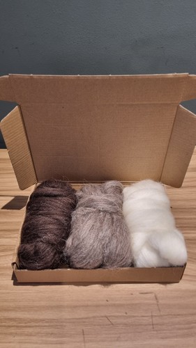 Wool roving starter pack - wool, 50g