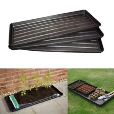 Grow Bag Tray Plastic Black Plant Watering Trays Growbag For Plant Pots Garden  