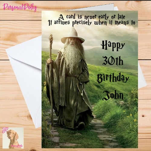 Personalised gandalf card - personalised,