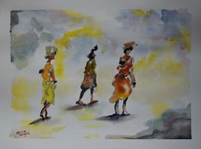 Original signed Irish Watercolour Painting by Artist CORINA HOGAN