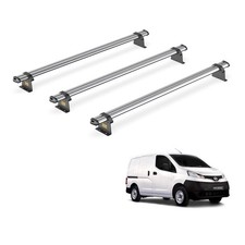 Nissan NV200 Roof Rack for 2009+ 3x Steel Roof Bars Van Guard Ultibar Trade