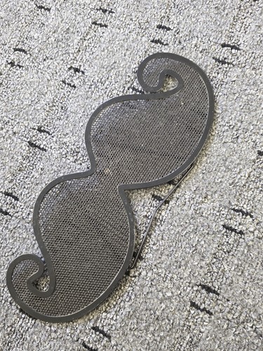 Vintage metal mesh mustache - mesh,